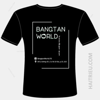 logo bangtan world duoc in phia sau
