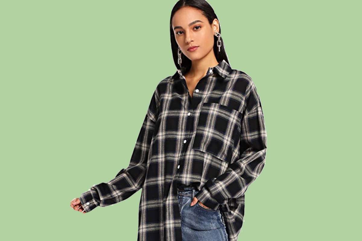Ao so mi black flannel shirt