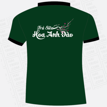 ao thun nhan vien quan tra sua hoa anh dao