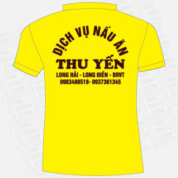 ao thun nhan vien dich vu nau an thu yen ba ria vung tau