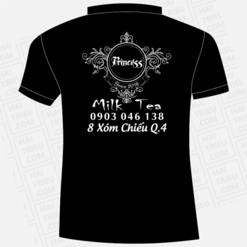 ao thun nhan vien princess milk tea quan 4