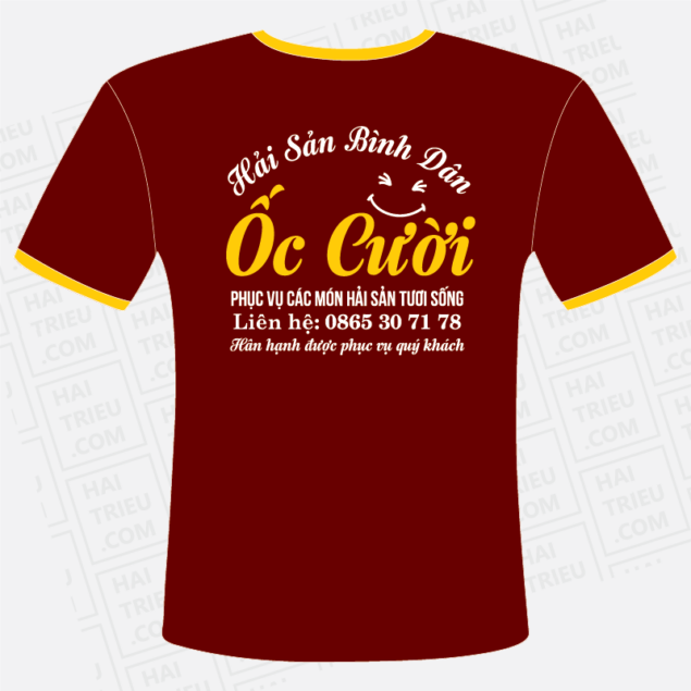ao thun nhan vien quan oc cuoi hai san binh dan