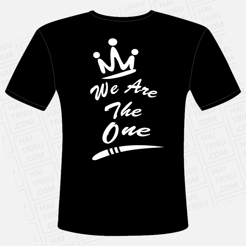 ao thun lop we are the one mau den mat truoc