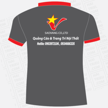 ao thun nhan vien quang cao & trang tri noi that sao vang