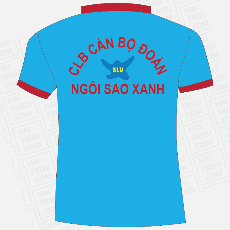 ao thun clb can bo doan ngoi sao xanh nlu