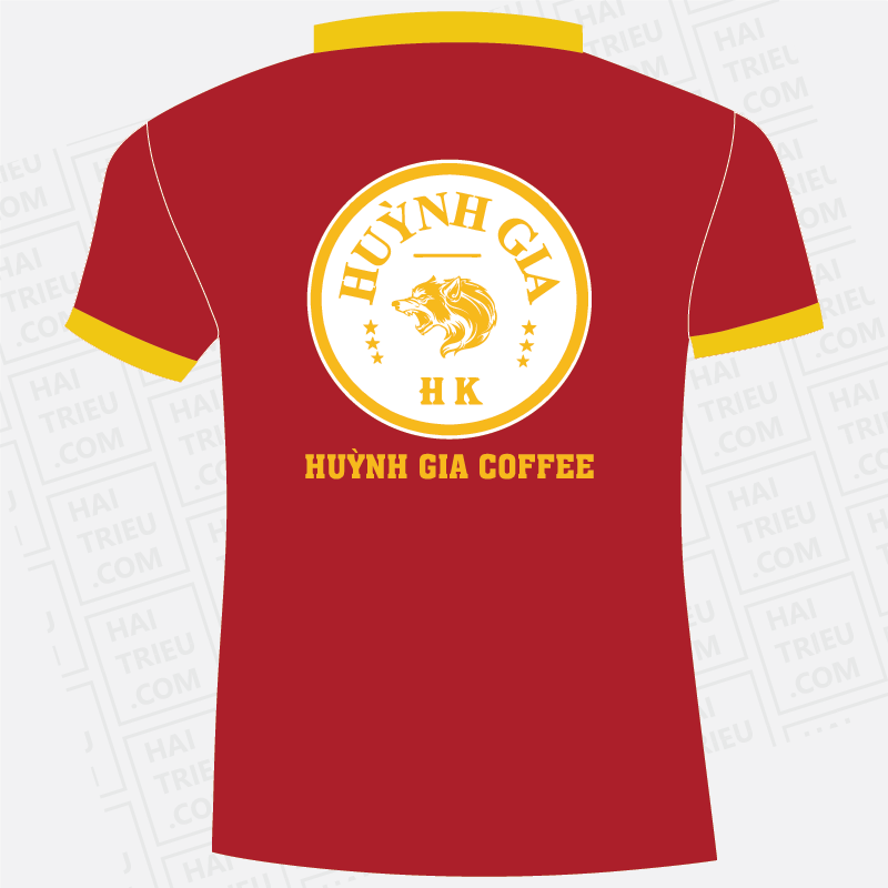 mau ao huynh gia coffee mau do