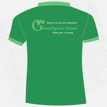 ao thun nhan vien greenspace store trai cay sach nhap khau