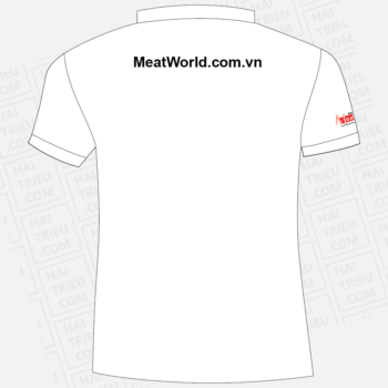 ao thun nhan vien meat world cua hang thit & thuc pham tien loi
