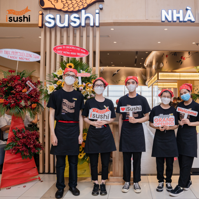 hinh anh thuc te tap de isushi buffet nhat ban