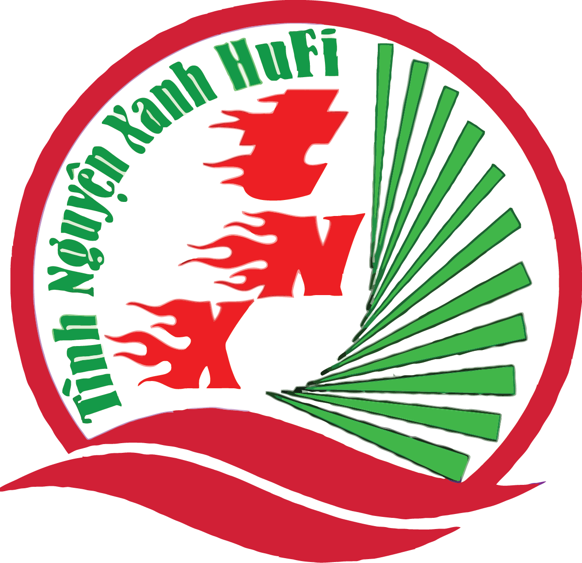 logo tinh nguyen xanh hufi