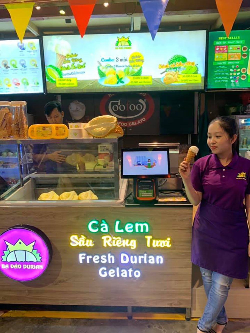 dong phuc sau rieng ba dao - durian dessert