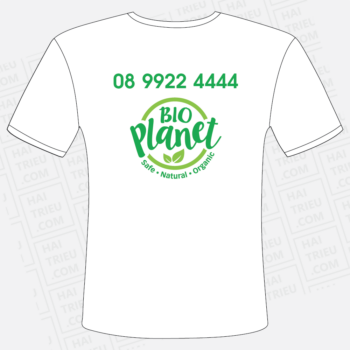 ao thun nhan vien bio planet thuc pham nhap khau cao cap