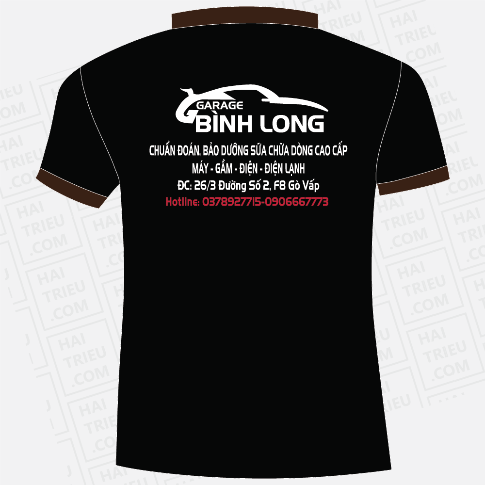 ao thun nhan vien garage binh long