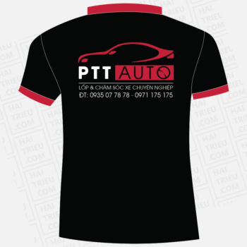 ao thun nhan vien ptt auto lop & cham soc xe chuyen nghiep