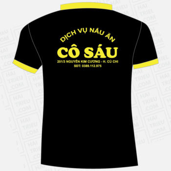 ao thun nhan vien dich vu nau an co sau