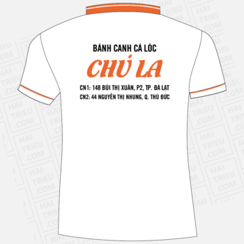 ao thun nhan vien banh canh ca loc chu la