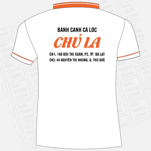 ao thun nhan vien banh canh ca loc chu la