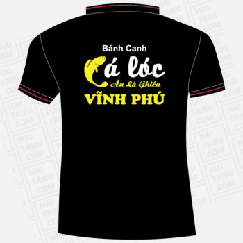 ao thun nhan vien banh canh ca loc vinh phu an la ghien