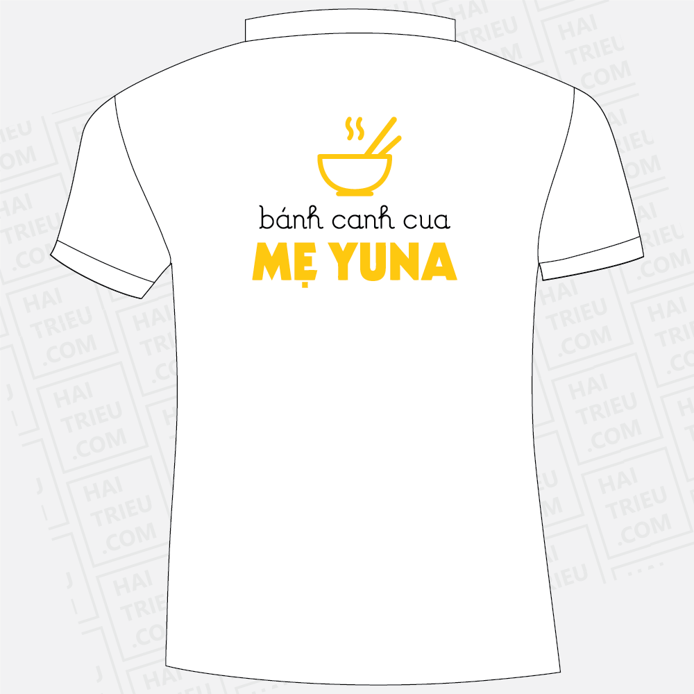 ao thun nhan vien banh canh cua me yuna