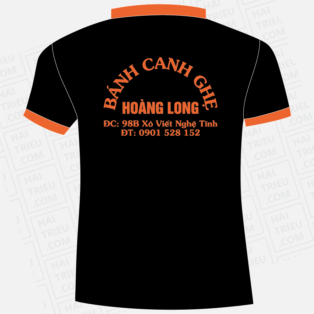 ao thun nhan vien banh canh ghe hoang long