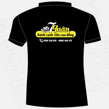 ao thun nhan vien banh canh rieu cua dong 7 quan