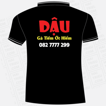 ao thun nhan vien dau ga tiem ot hiem