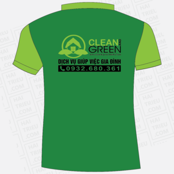 ao thun nhan vien clean and green home cleaning and healthy food