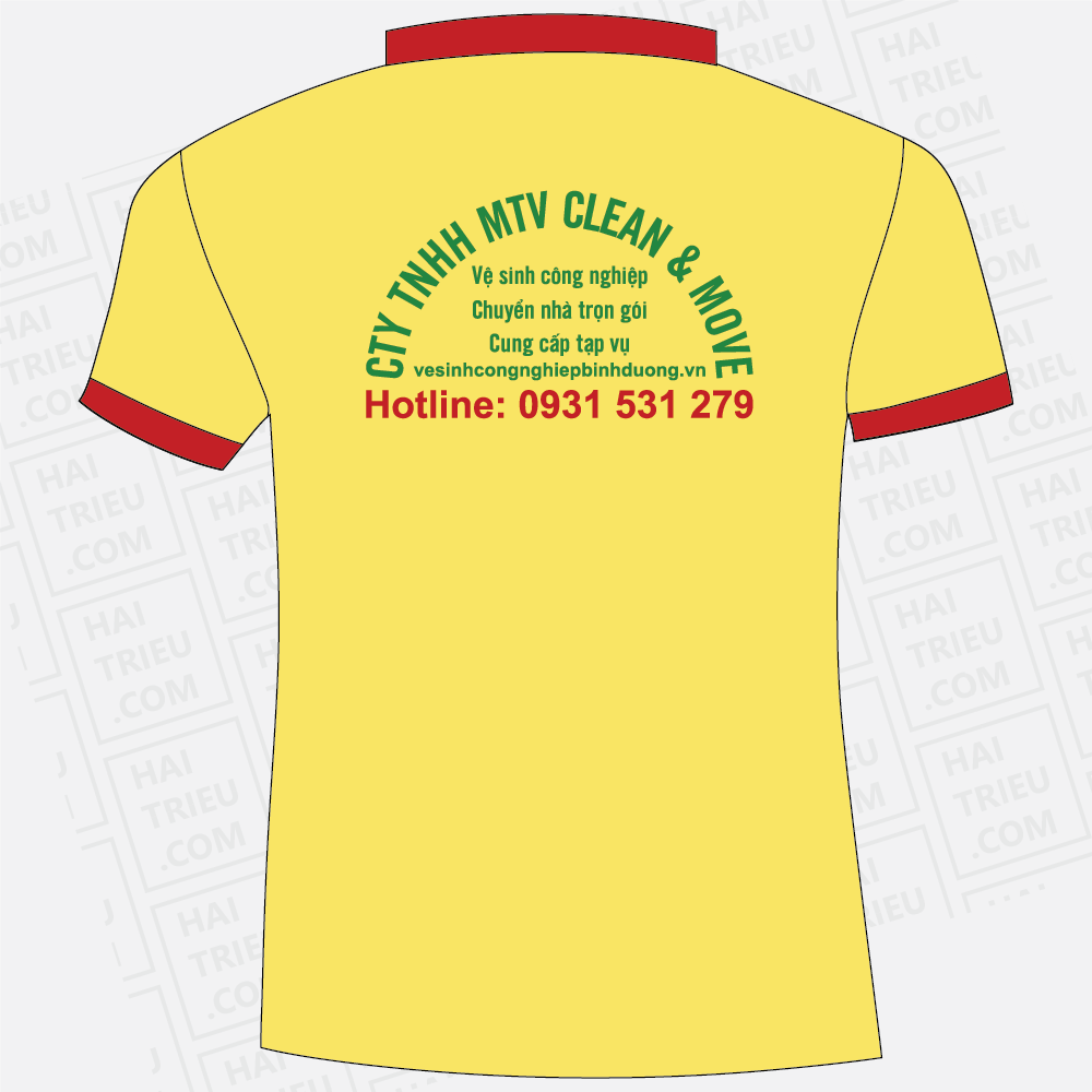 ao thun nhan vien clean & move