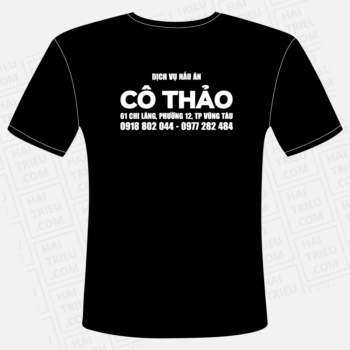 ao thun nhan vien dich vu nau an co thao