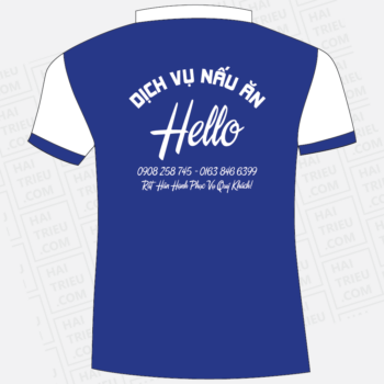 ao thun nhan vien dich vu nau an hello