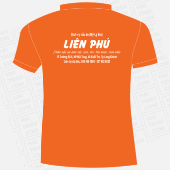 ao thun nhan vien dich vu nau an lien phu