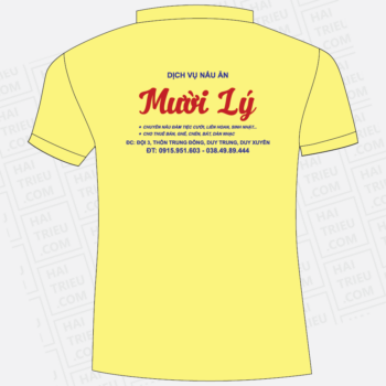 ao thun nhan vien dich vu nau an muoi ly