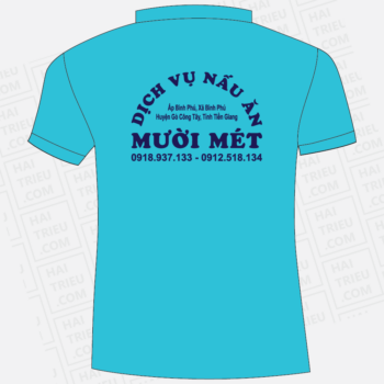 ao thun nhan vien dich vu nau an muoi met