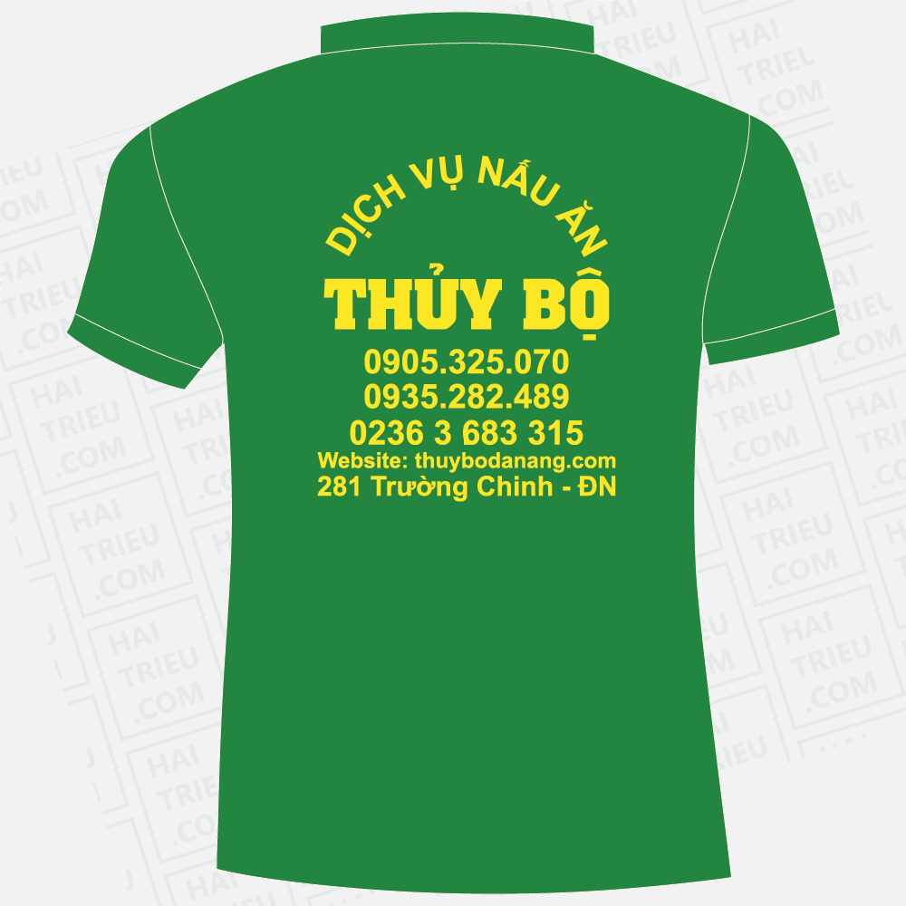 ao thun nhan vien dich vu nau an thuy bo