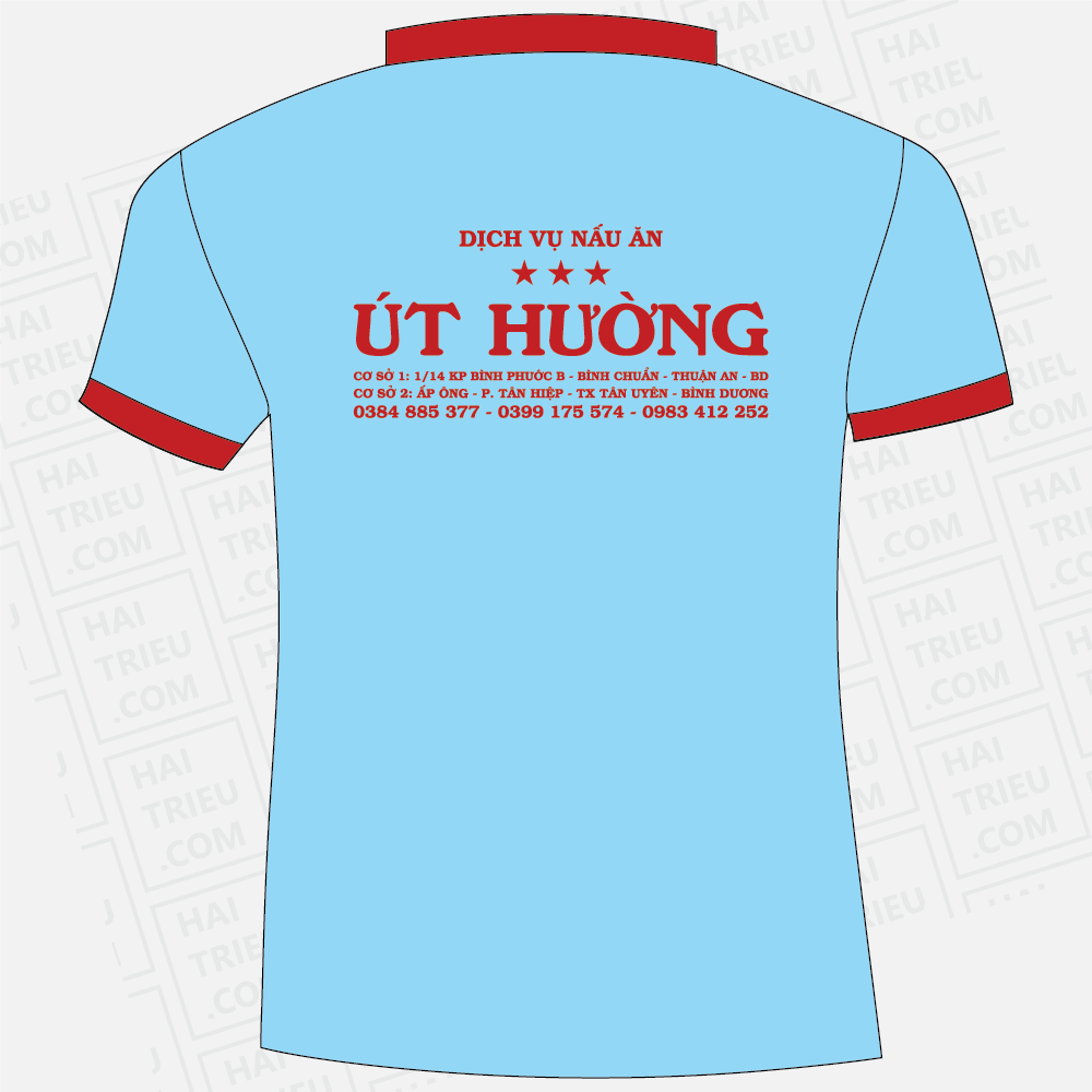 ao thun nhan vien dich vu nau an ut huong