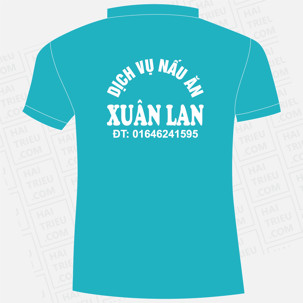 ao thun nhan vien dich vu nau an xuan lan