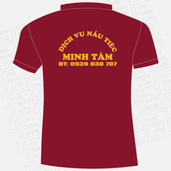 ao thun nhan vien dich vu nau tiec minh tam