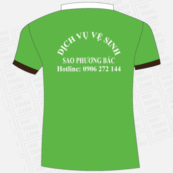 ao thun nhan vien dich vu ve sinh sao phuong bac