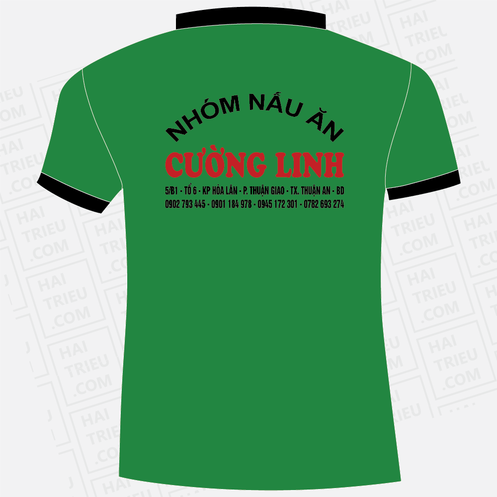 ao thun nhan vien nhom nau an cuong linh