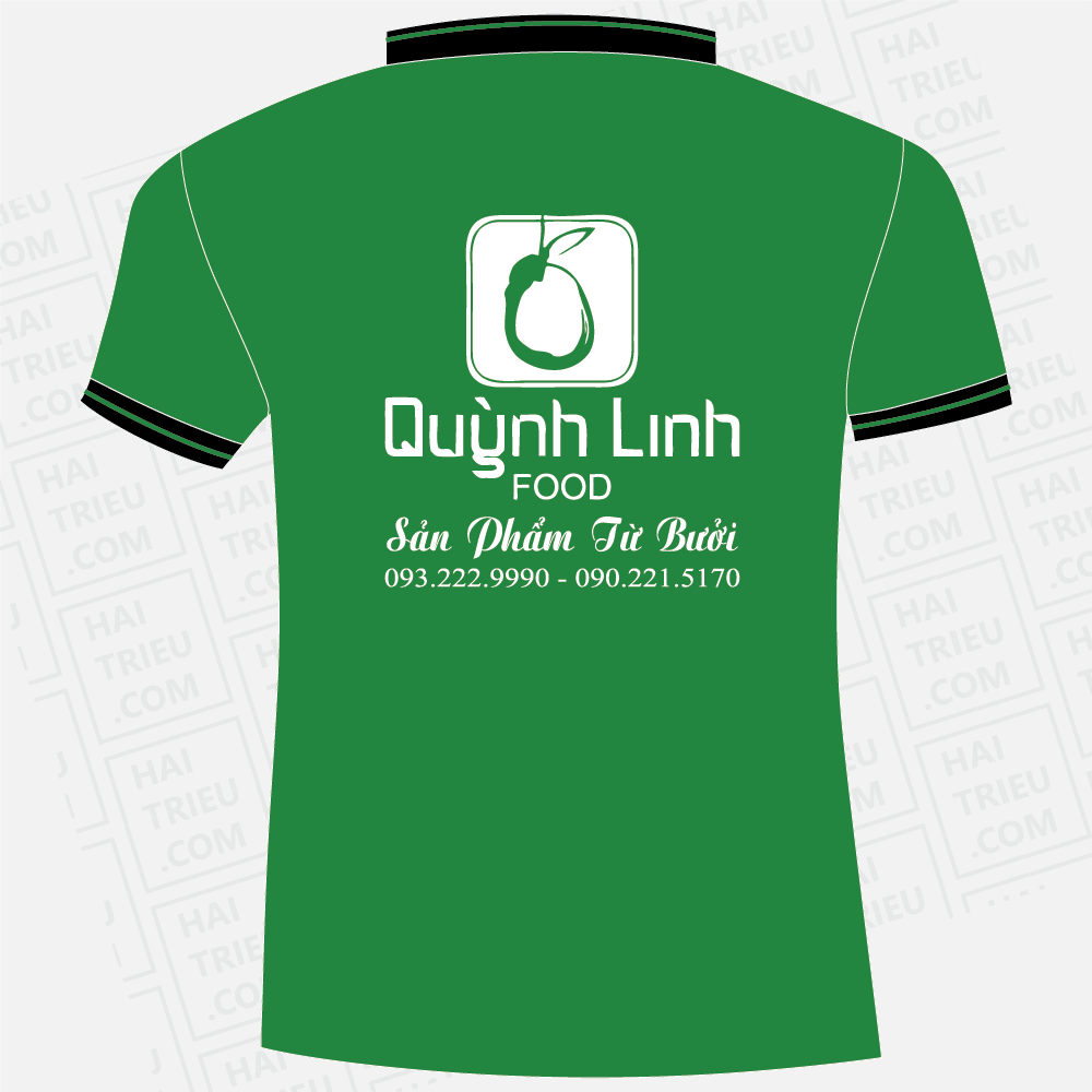 ao thun nhan vien quynh linh food san pham thu buoi
