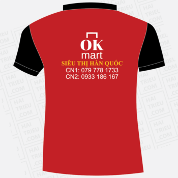 ao thun nhan vien ok mart sieu thi han quoc