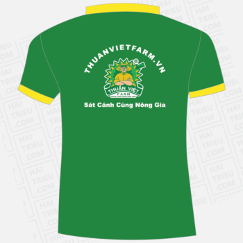 ao thun nhan vien thuan viet farm sat canh cung nong gia