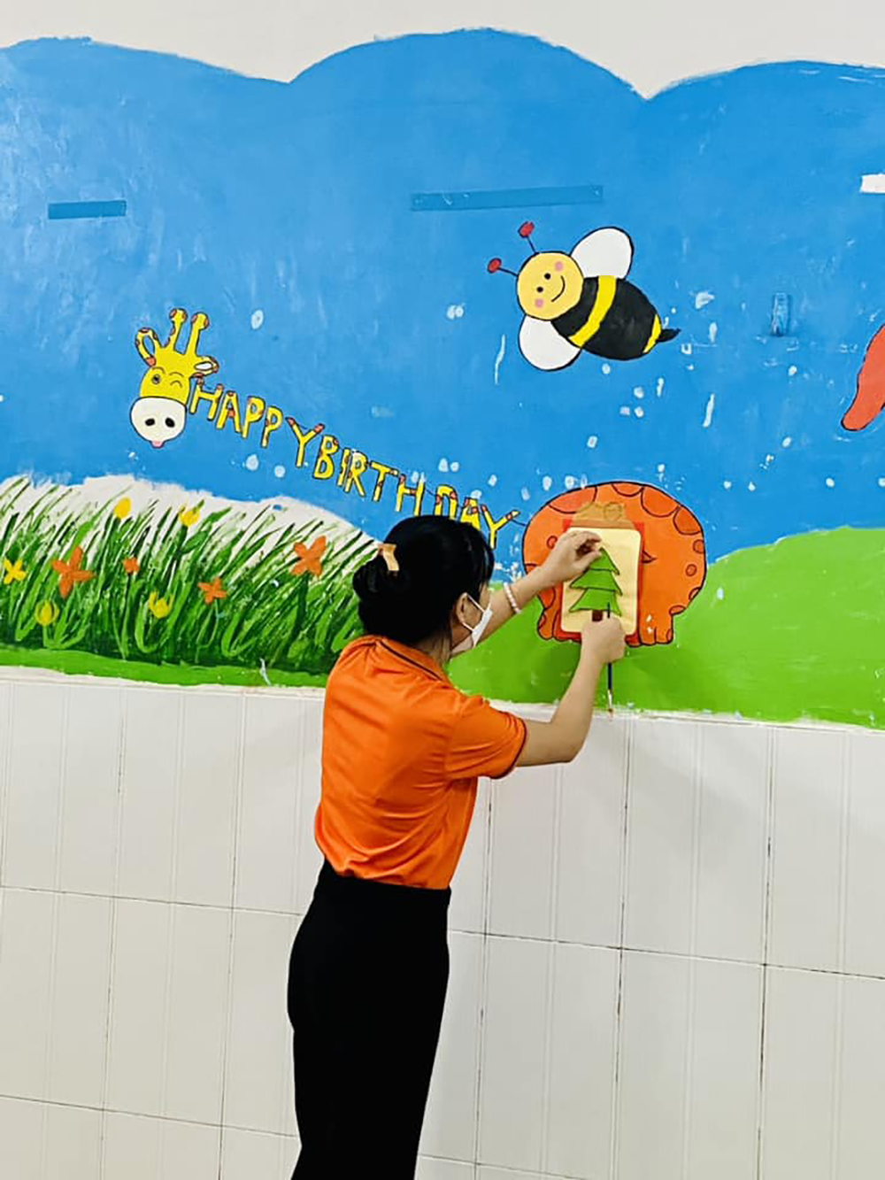 dong phuc hoc sinh mam non be ngoi sao