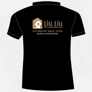 ao thun nhan vien liu liu pets grooming spa & hotel